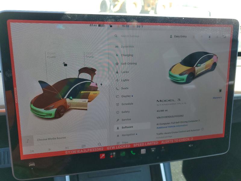 54732396 :رقم المزاد ، 5YJ3E1EA3LF633362 vin ، 2020 Tesla Model 3 مزاد بيع