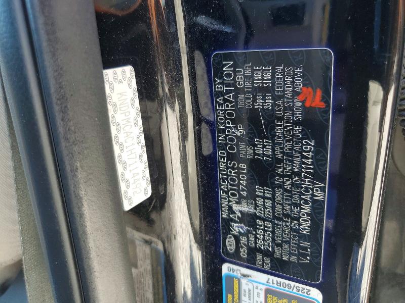 Продаж на аукціоні авто 2017 Kia Sportage, vin: KNDPMCAC1H7114492, номер лоту: 55407896