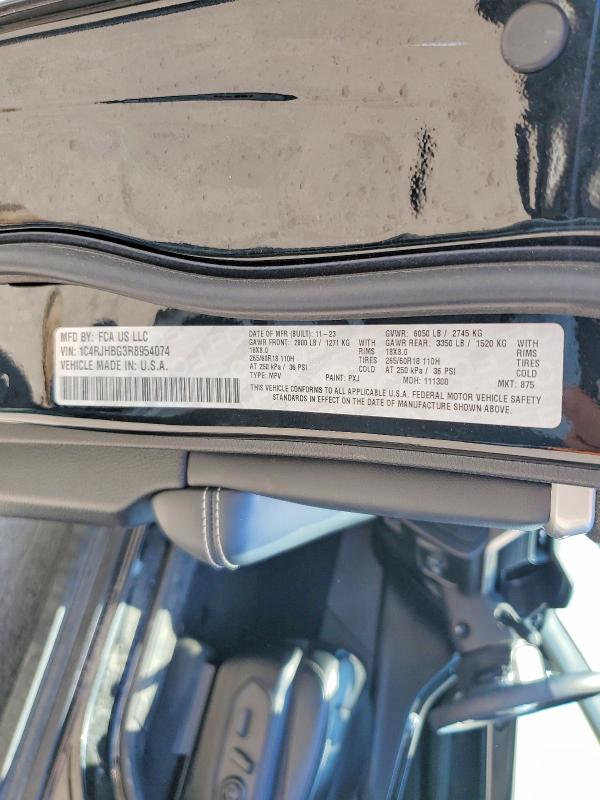 Продажа на аукционе авто 2024 Jeep Grand Cherokee, vin: 1C4RJHBG3R8954074, номер лота: 54098896