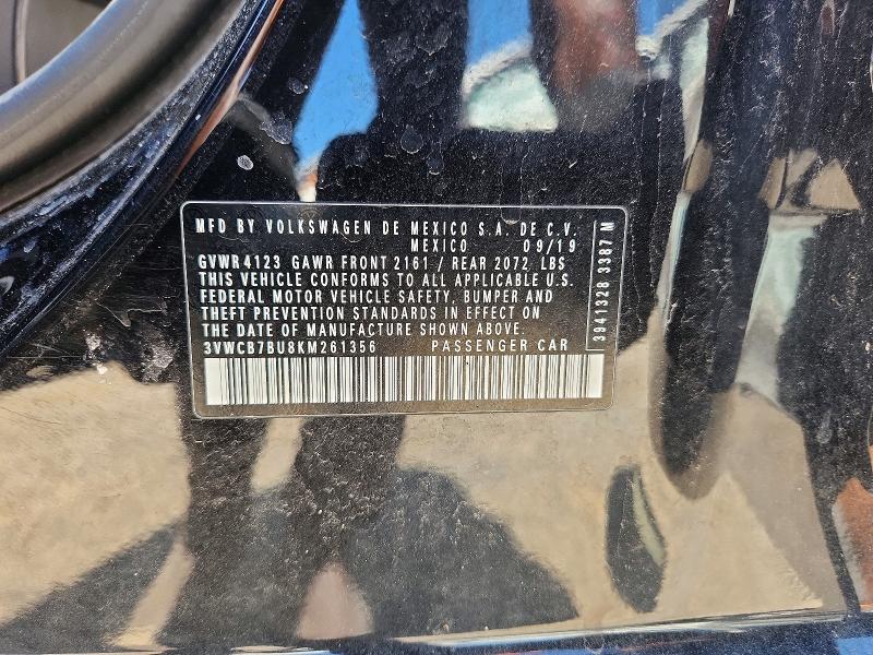 54818506 :رقم المزاد ، 3VWCB7BU8KM261356 vin ، 2019 Volkswagen Jetta مزاد بيع