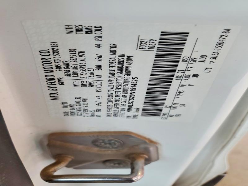 53819516 :رقم المزاد ، NM0LS7S20N1514525 vin ، 2022 Ford Transit Connect مزاد بيع