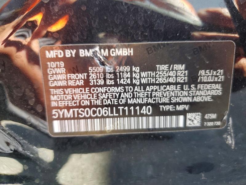 Продаж на аукціоні авто 2020 Bmw X3, vin: 5YMTS0C06LLT11140, номер лоту: 52889846
