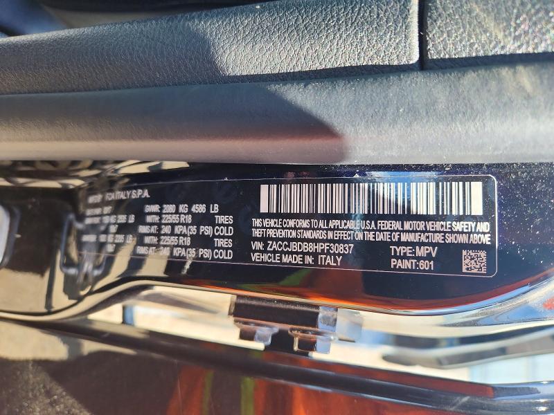 Aukcja sprzedaży 2017 Jeep Renegade, vin: ZACCJBDB8HPF30837, numer aukcji: 55339286