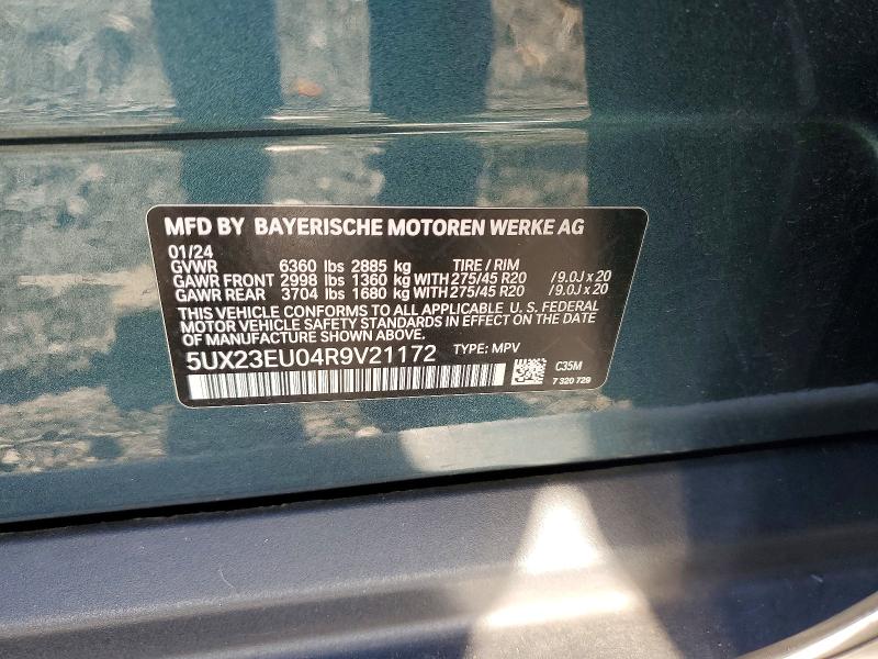 Aukcja sprzedaży 2024 Bmw X5, vin: 5UX23EU04R9V21172, numer aukcji: 52213856