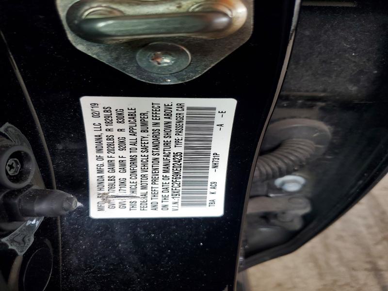 Aukcja sprzedaży 2019 Honda Civic, vin: 19XFC2F69KE024235, numer aukcji: 54268356