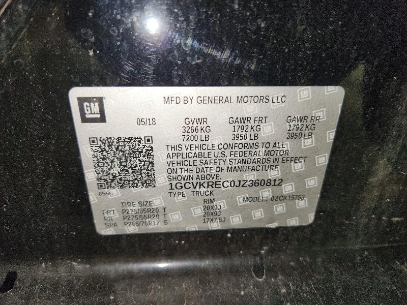 Aukcja sprzedaży 2018 Chevrolet Silverado, vin: 1GCVKREC0JZ360812, numer aukcji: 65788426