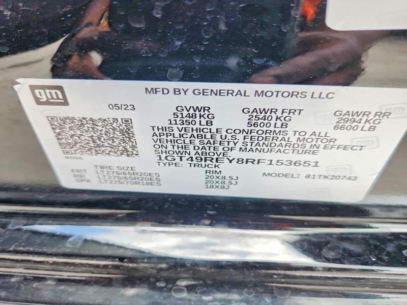 55127376 :رقم المزاد ، 1GT49REY8RF153651 vin ، 2024 Gmc Sierra مزاد بيع