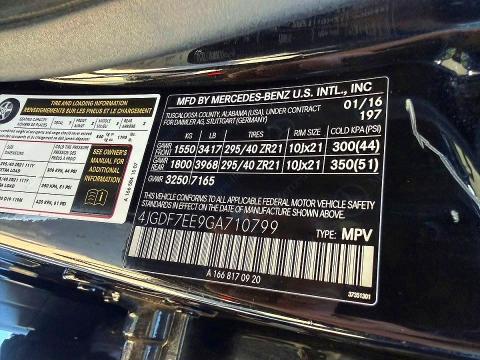 54208106 :رقم المزاد ، 4JGDF7EE9GA710799 vin ، 2016 Mercedes-benz Gl مزاد بيع