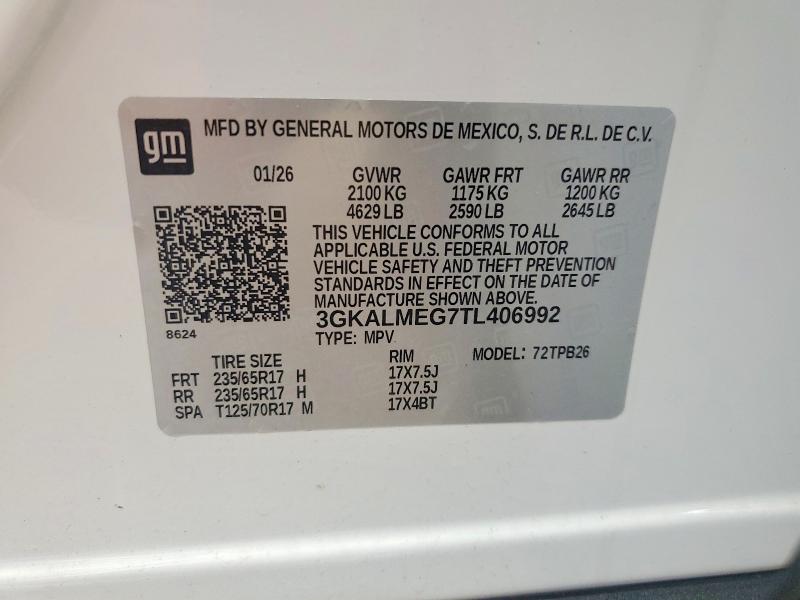 Aukcja sprzedaży 2026 Gmc Terrain, vin: 3GKALMEG7TL406992, numer aukcji: 55310846