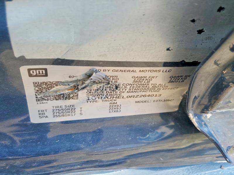 2024 Gmc Sierra მანქანა იყიდება აუქციონზე, vin: 1GTUUHEL0RZ264013, აუქციონის ნომერი: 55298886