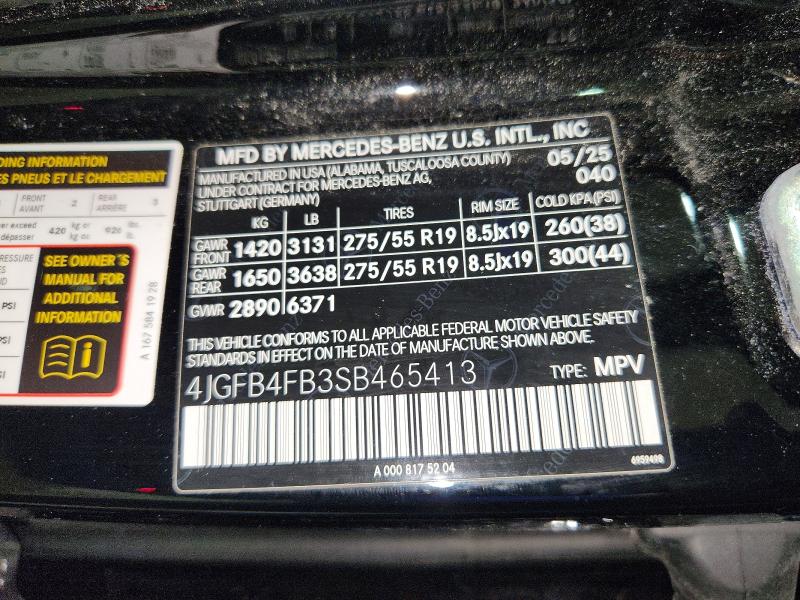 Aukcja sprzedaży 2025 Mercedes-benz Gle, vin: 4JGFB4FB3SB465413, numer aukcji: 53530736