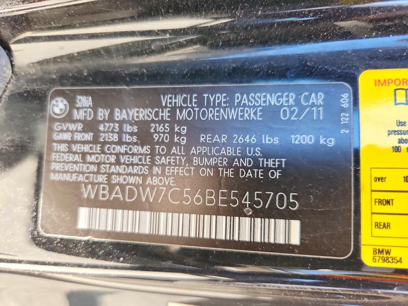 55100976 :رقم المزاد ، WBADW7C56BE545705 vin ، 2011 Bmw 328 مزاد بيع