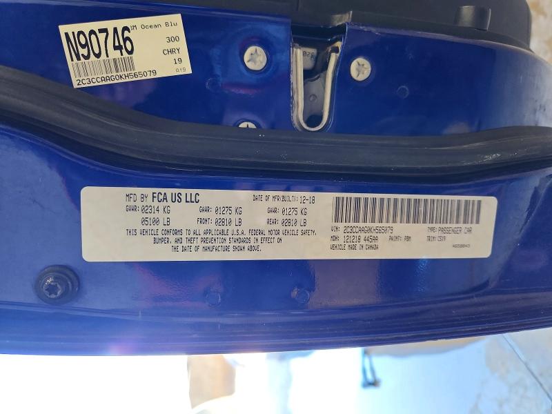 Продаж на аукціоні авто 2019 Chrysler 300, vin: 2C3CCAAG0KH565079, номер лоту: 54452736