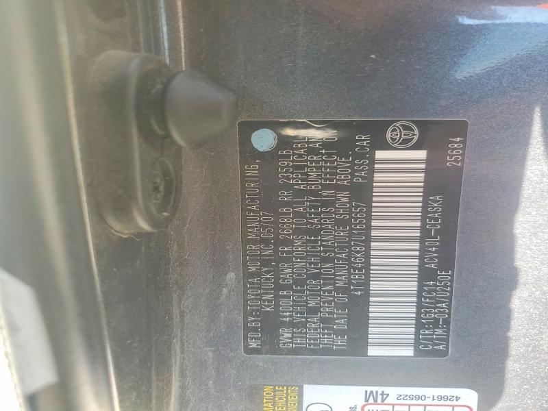 Aukcja sprzedaży 2007 Toyota Camry, vin: 4T1BE46K87U165657, numer aukcji: 51263596