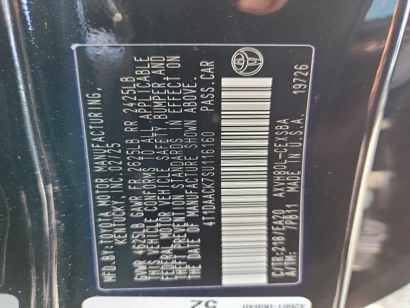 Auction sale of the 2025 Toyota Camry, vin: 4T1DAACK7SU116160, lot number: 51854086