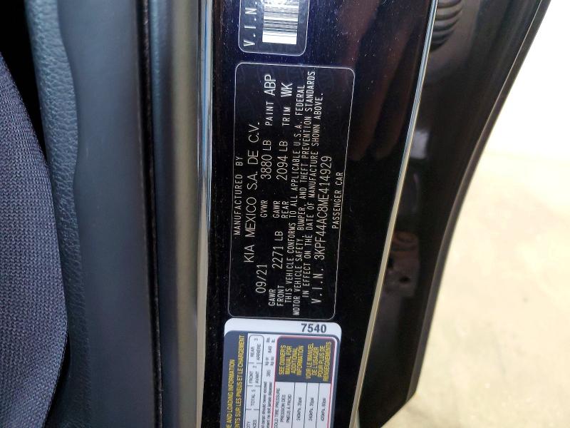 Aukcja sprzedaży 2021 Kia Forte, vin: 3KPF44AC8ME414929, numer aukcji: 55115666