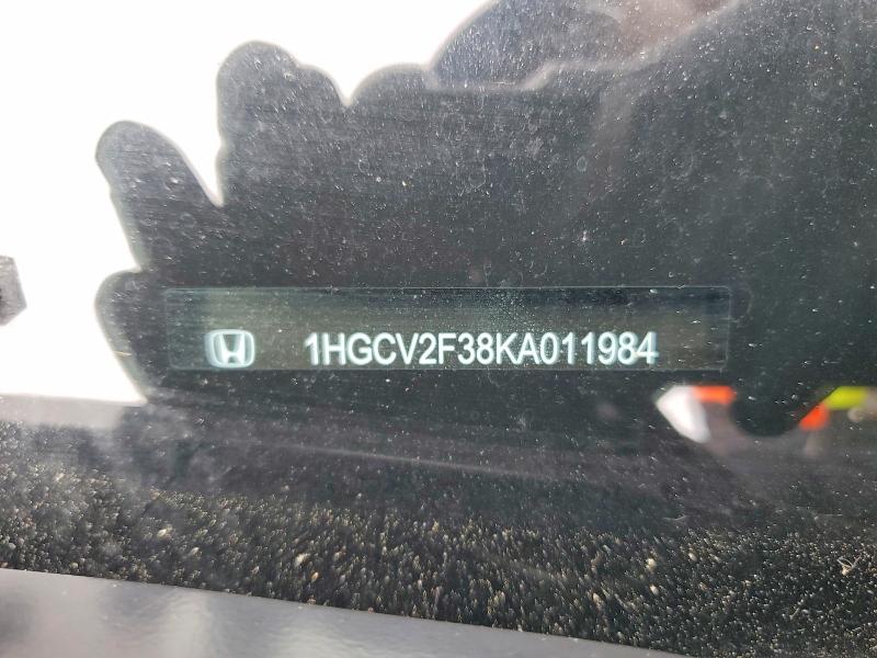 50393306 :رقم المزاد ، 1HGCV2F38KA011984 vin ، 2019 Honda Accord مزاد بيع