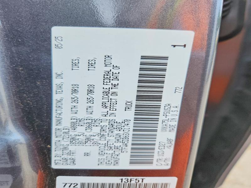 Aukcja sprzedaży 2025 Toyota Tundra, vin: 5TFWA5DB6SX317470, numer aukcji: 53694396