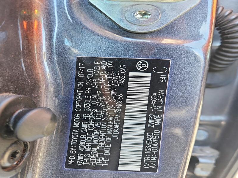 54667526 :رقم المزاد ، JTDKARFP9H3040666 vin ، 2017 Toyota Prius Prime مزاد بيع