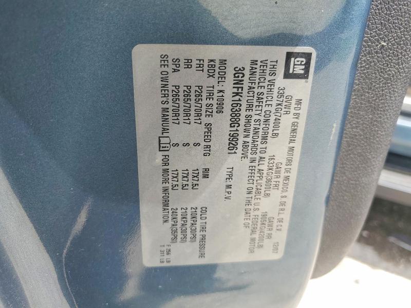 53985436 :رقم المزاد ، 3GNFK16388G199261 vin ، 2008 Chevrolet Suburban مزاد بيع