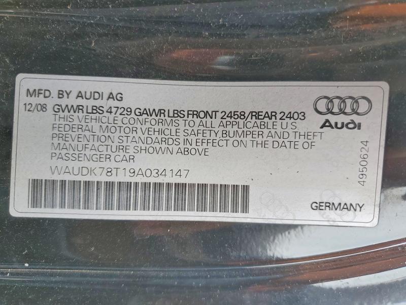 Aukcja sprzedaży 2009 Audi A5, vin: WAUDK78T19A034147, numer aukcji: 52657736