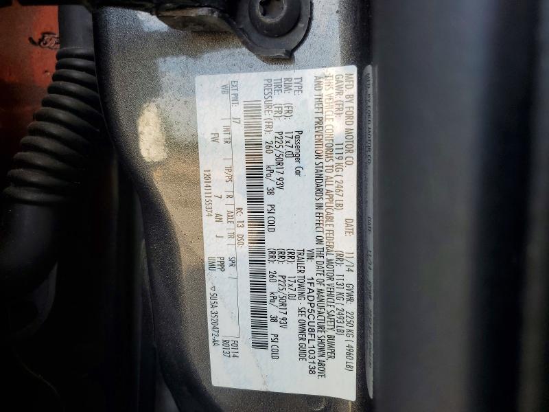 Продажа на аукционе авто 2015 Ford C-max, vin: 1FADP5CU8FL103138, номер лота: 54663816