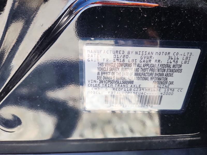 53231116 :رقم المزاد ، 3N1CP5DV5LL500998 vin ، 2020 Nissan Kicks مزاد بيع