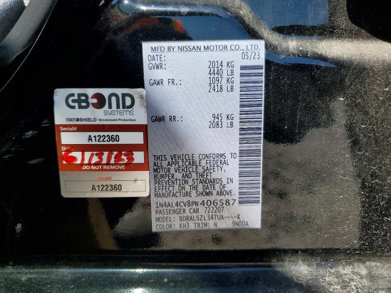 53763586 :رقم المزاد ، 1N4AL4CV8PN406587 vin ، 2023 Nissan Altima مزاد بيع