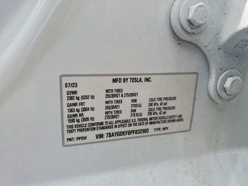 Продажа на аукционе авто 2023 Tesla Model Y, vin: 7SAYGDEF6PF832900, номер лота: 52766356