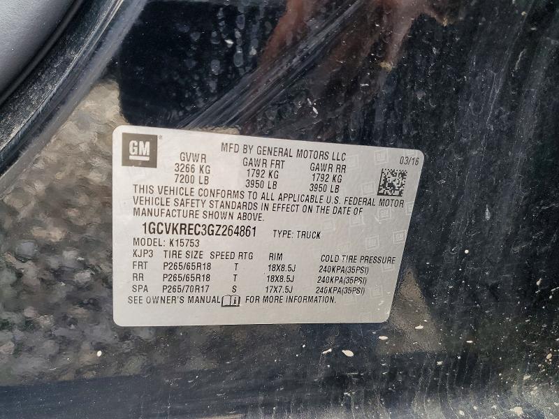 Продаж на аукціоні авто 2016 Chevrolet Silverado, vin: 1GCVKREC3GZ264861, номер лоту: 54977026