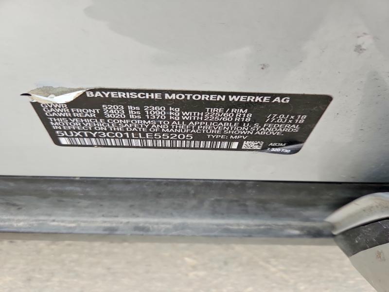 Продажа на аукционе авто 2020 Bmw X3, vin: 5UXTY3C01LLE55205, номер лота: 52812056