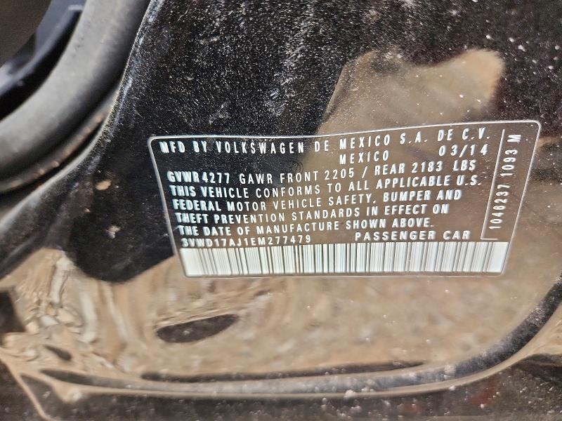 Продаж на аукціоні авто 2014 Volkswagen Jetta, vin: 3VWD17AJ1EM277479, номер лоту: 52425286