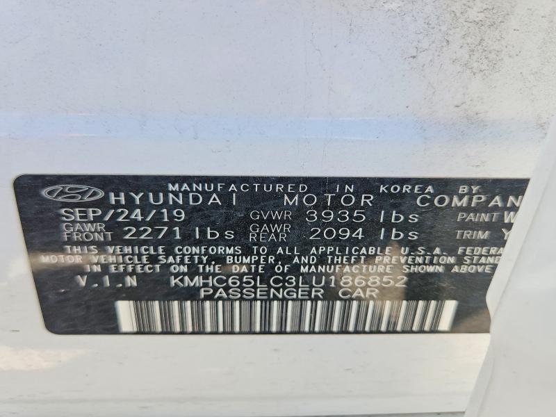 Aukcja sprzedaży 2020 Hyundai Ioniq, vin: KMHC65LC3LU186852, numer aukcji: 51808316