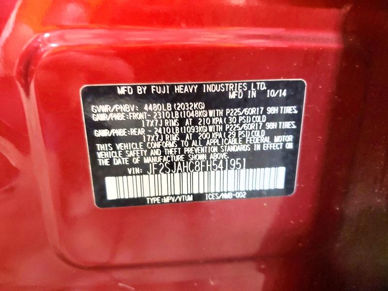 Aukcja sprzedaży 2015 Subaru Forester, vin: JF2SJAHC8FH541951, numer aukcji: 54073646