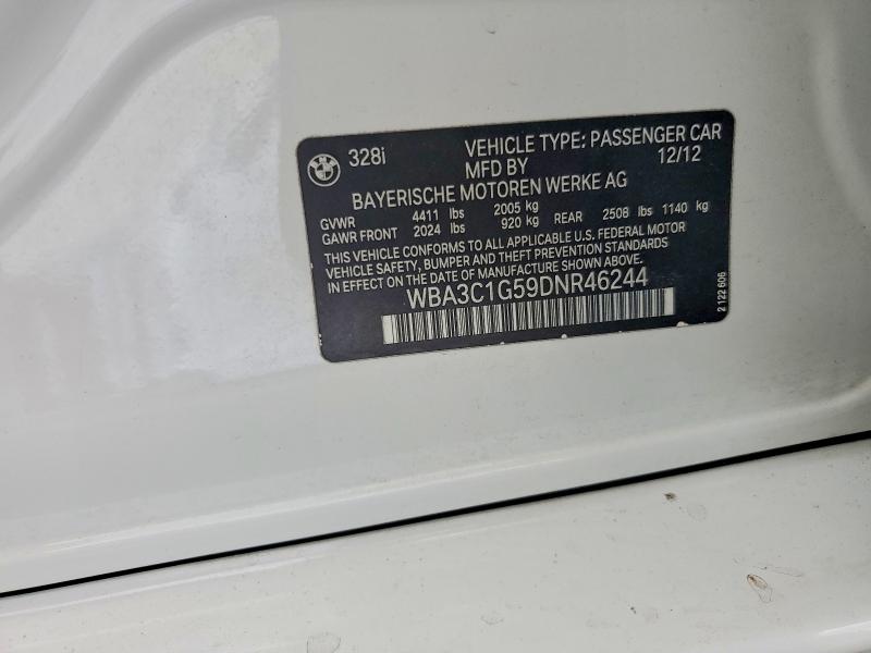 Aukcja sprzedaży 2013 Bmw 328, vin: WBA3C1G59DNR46244, numer aukcji: 55608186