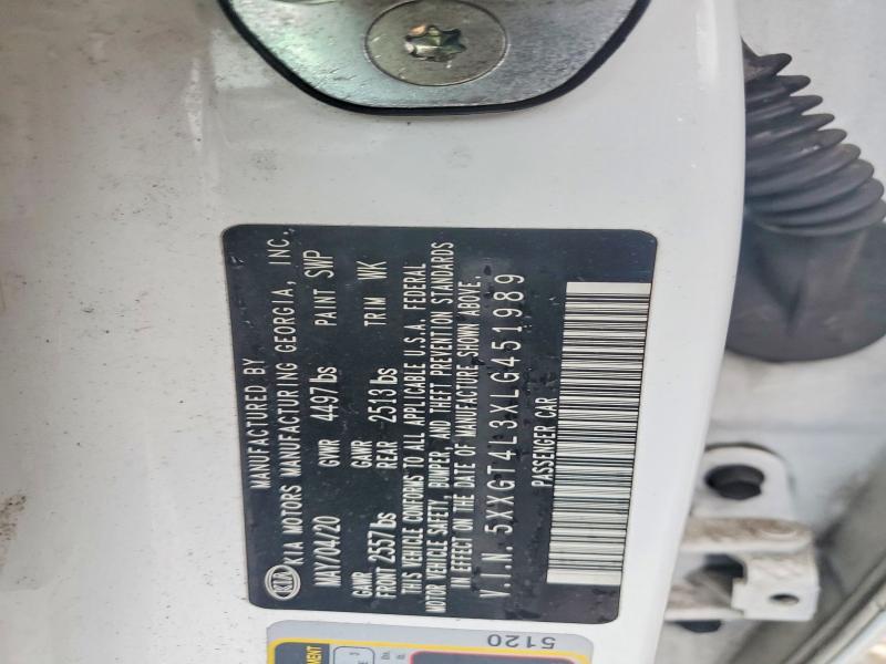 2020 Kia Optima მანქანა იყიდება აუქციონზე, vin: 5XXGT4L3XLG451989, აუქციონის ნომერი: 53997086