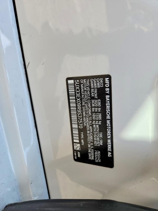 52260386 :رقم المزاد ، 5UX33EX09R9S37570 vin ، 2024 Bmw X6 مزاد بيع