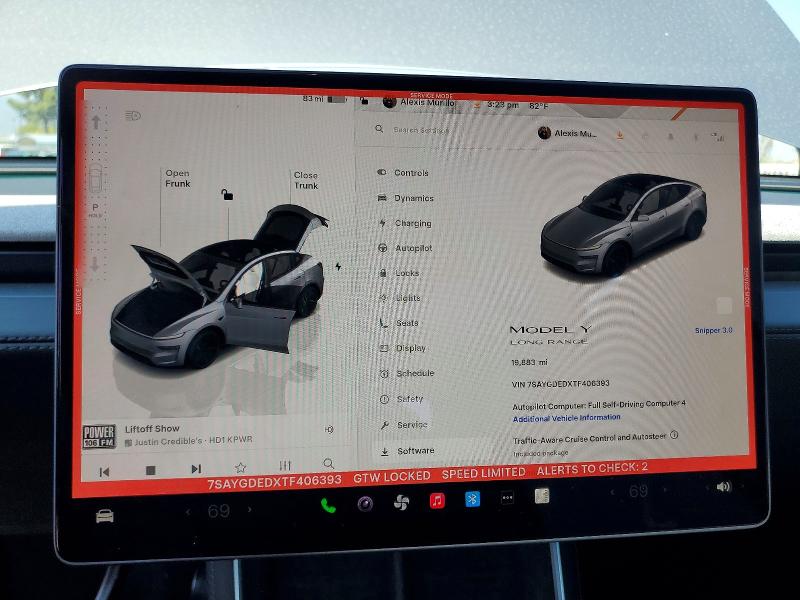 2026 Tesla Model Y მანქანა იყიდება აუქციონზე, vin: 7SAYGDEDXTF406393, აუქციონის ნომერი: 52948146