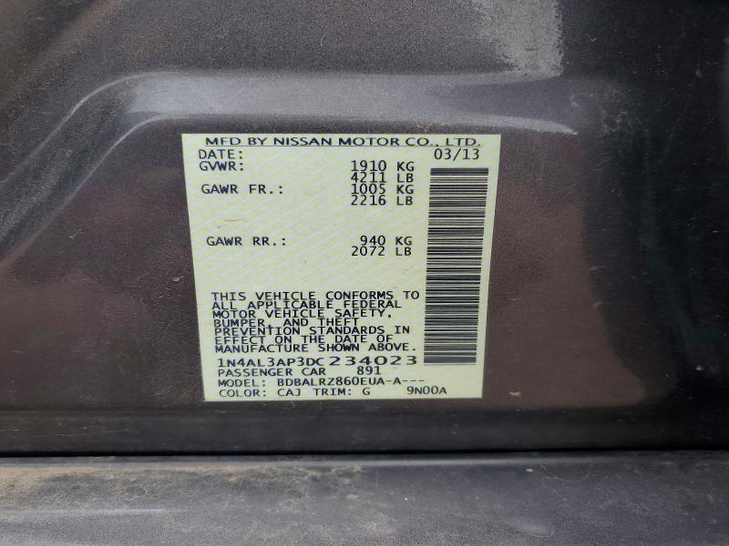Aukcja sprzedaży 2013 Nissan Altima, vin: 1N4AL3AP3DC234023, numer aukcji: 55195076