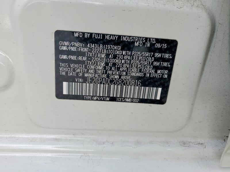 Продаж на аукціоні авто 2016 Subaru Crosstrek, vin: JF2GPADC2G8200816, номер лоту: 53667546