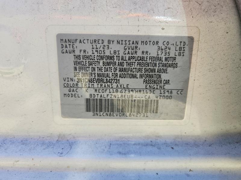Продажа на аукционе авто 2024 Nissan Versa, vin: 3N1CN8EV0RL842731, номер лота: 52878016