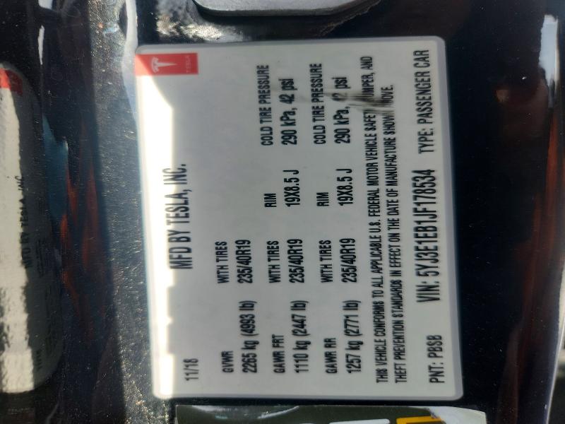 52733126 :رقم المزاد ، 5YJ3E1EB1JF178534 vin ، 2018 Tesla Model 3 مزاد بيع