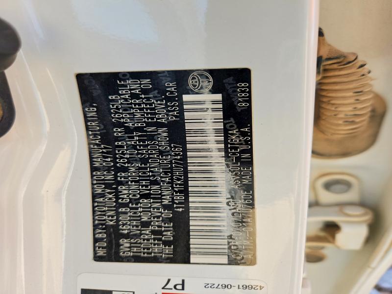 2017 Toyota Camry მანქანა იყიდება აუქციონზე, vin: 4T1BF1FK2HU774367, აუქციონის ნომერი: 52266706