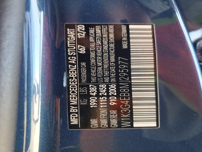 2021 Mercedes-benz A მანქანა იყიდება აუქციონზე, vin: W1K3G4EB8MJ295977, აუქციონის ნომერი: 52209706
