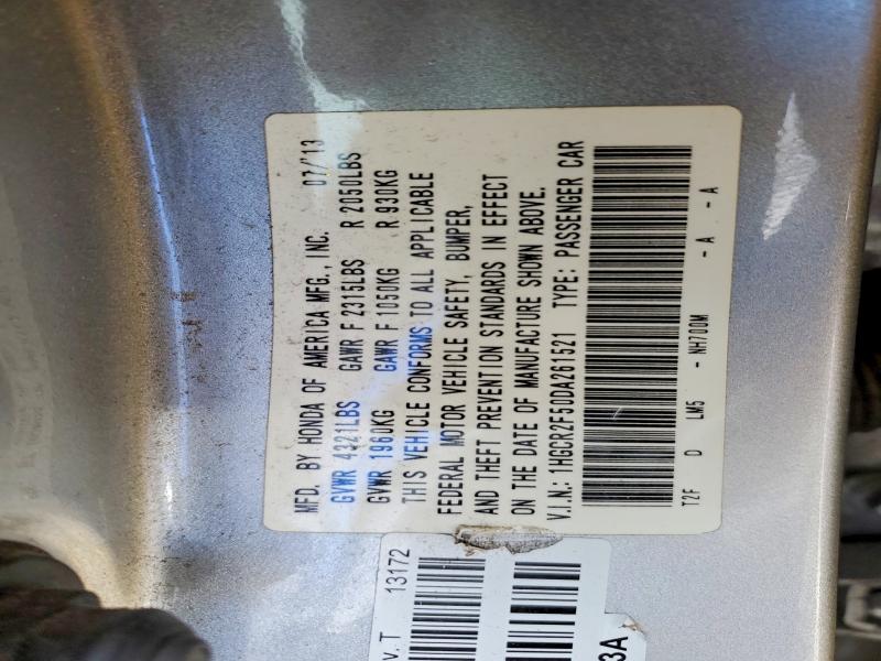 Продажа на аукционе авто 2013 Honda Accord, vin: 1HGCR2F50DA261521, номер лота: 53730936