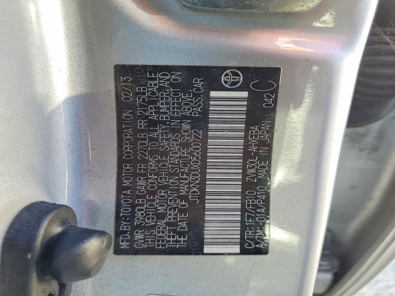 Aukcja sprzedaży 2013 Toyota Prius, vin: JTDKN3DUXD5600722, numer aukcji: 53805316