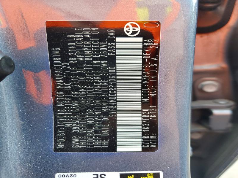 55548766 :رقم المزاد ، 5YFB4MDEXRP106100 vin ، 2024 Toyota Corolla مزاد بيع