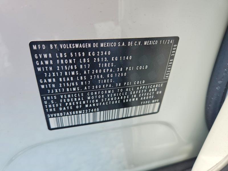 Продаж на аукціоні авто 2024 Volkswagen Tiguan, vin: 3VVRB7AX6RM227405, номер лоту: 51910166