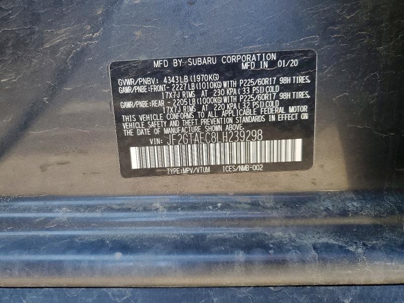 Продажа на аукционе авто 2020 Subaru Crosstrek, vin: JF2GTAEC8LH239298, номер лота: 53276106