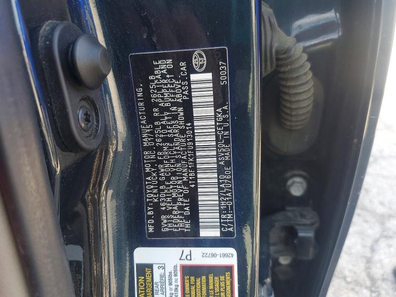 Aukcja sprzedaży 2015 Toyota Camry, vin: 4T1BF1FK1FU913014, numer aukcji: 54412136